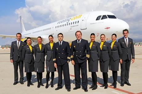 Immagine di sfondo della pagina Vueling recluta nuovi assistenti di volo