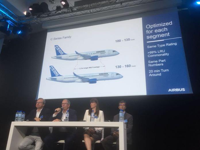Immagine di sfondo della pagina Airbus e Bombardier insieme con i CS Series