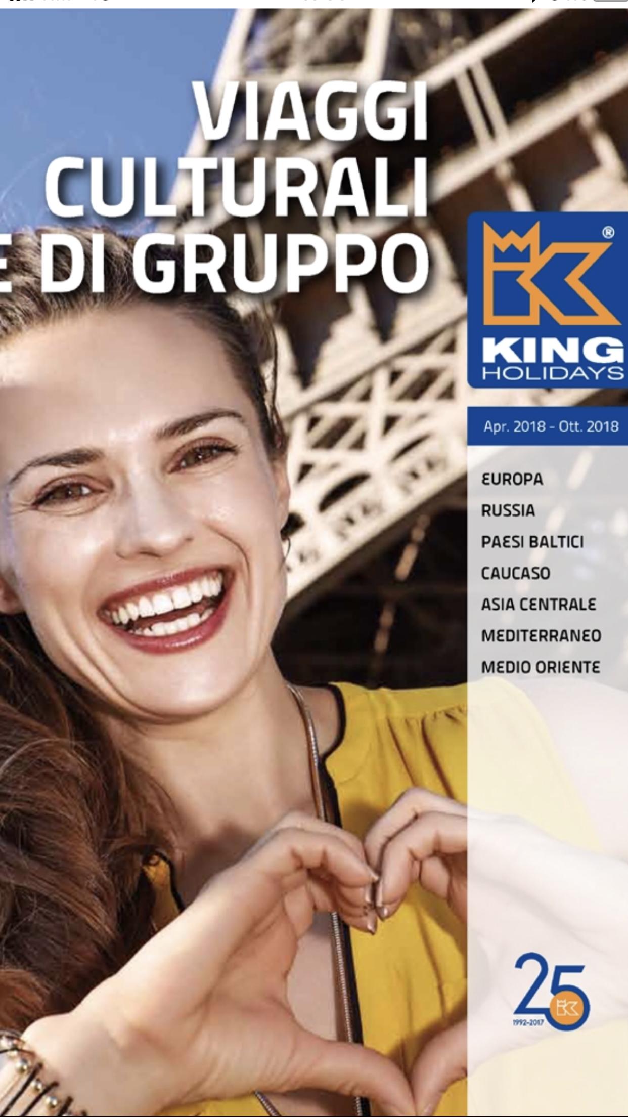 Immagine di sfondo della pagina King Holidays: boom viaggi di gruppo 