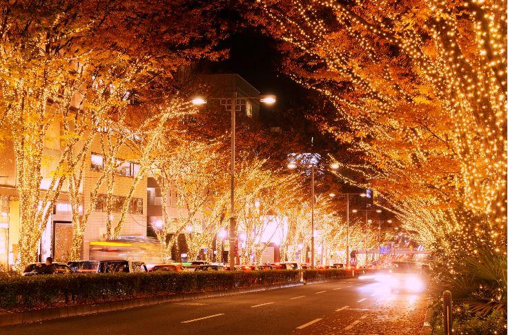 Immagine di sfondo della pagina Tokyo si illumina per le feste invernali