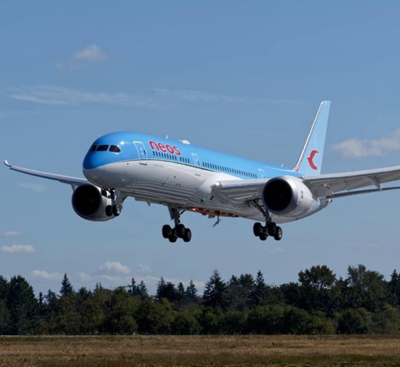 Immagine di sfondo della pagina Neos : arrivato il quarto B787-9 Dreamliner