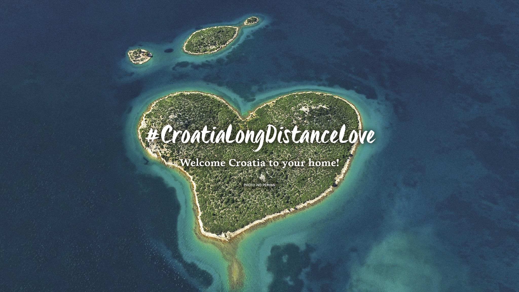 Immagine di sfondo della pagina #CroatiaLongDistanceLove, la Croazia in un click