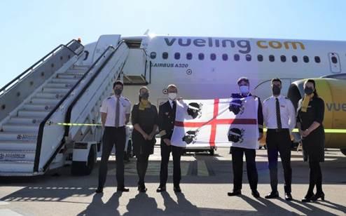 Immagine di sfondo della pagina Vueling vola da Cagliari a Barcellona 