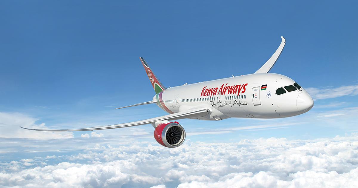 Immagine di sfondo della pagina Kenya Airways, voli internazionali dal 1° agosto