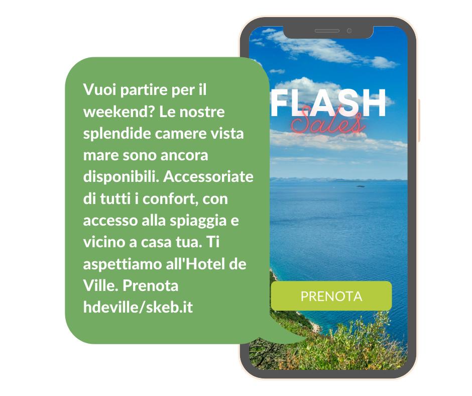 Immagine di sfondo della pagina Flash sales via sms con Skebby