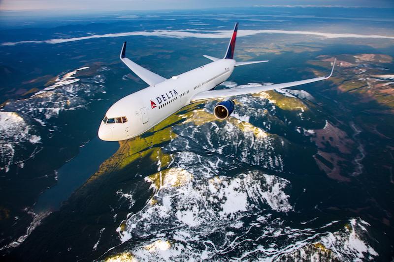 Immagine di sfondo della pagina Numeri in ripresa per Delta Airlines
