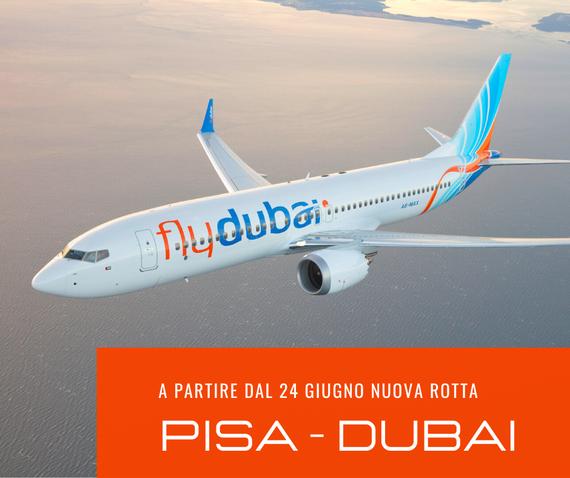 Immagine di sfondo della pagina flydubai vola da Pisa a Dubai