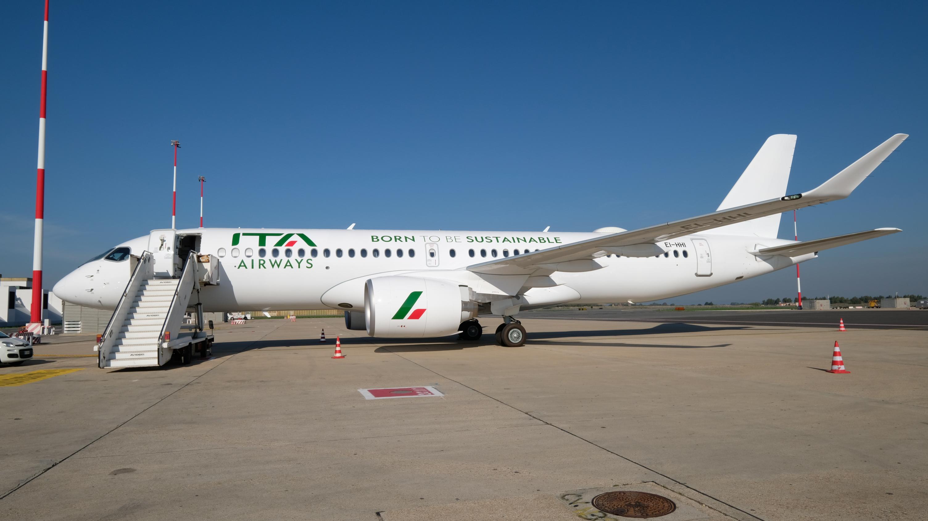 Immagine di sfondo della pagina ITA Airways, in flotta il nuovo Airbus A220